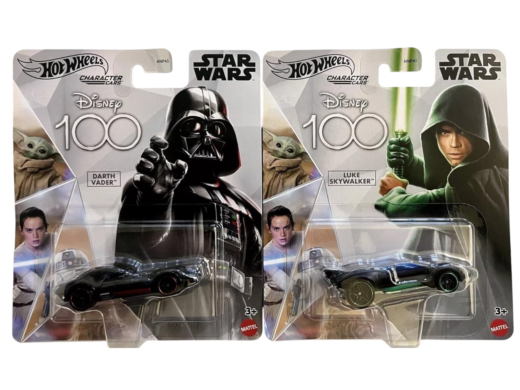 Star Wars Hot Wheelsフィギュア Hot Wheels Disney 100 Star Wars Character Cars, Luke Skywalker and